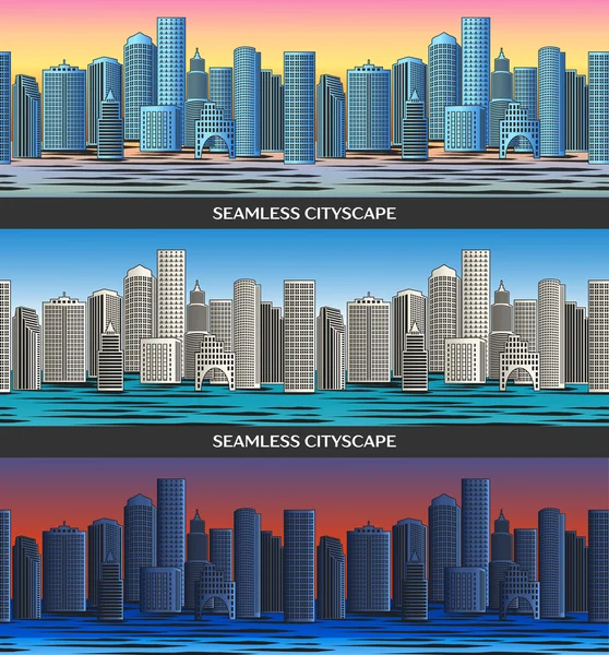Seamless mönster med stadsbilden — Stock vektor
