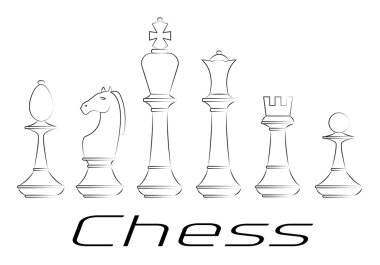 Satranç tahtası. Oyun. Icon set