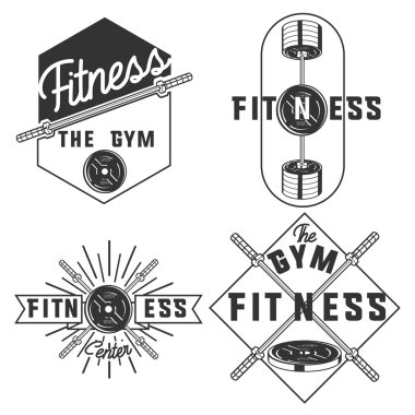 Vintage fitness, spor salonu Amblemler