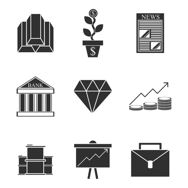 Beurs icons set — Stockvector