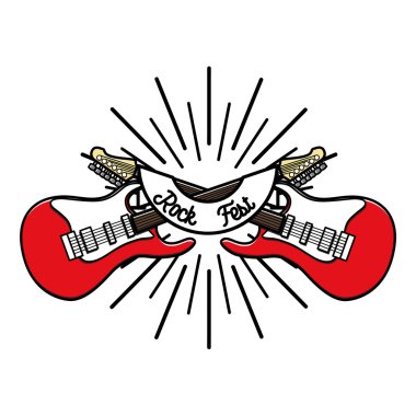 Renk vintage rock amblemi