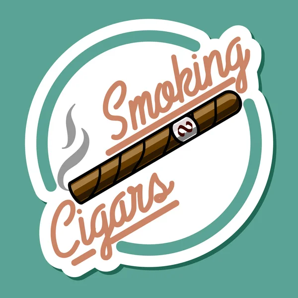 Couleur vintage emblème fumeur — Image vectorielle