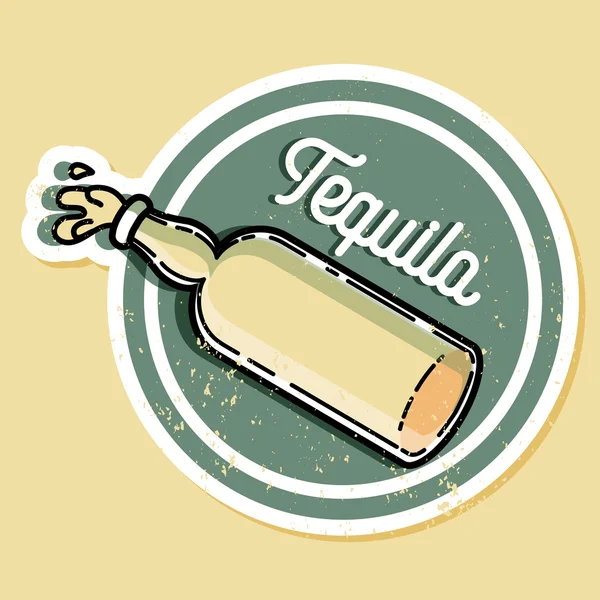 Färgen vintage tequila emblem — Stock vektor