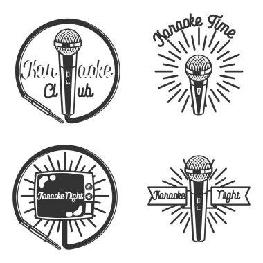 Vintage karaoke Amblemler