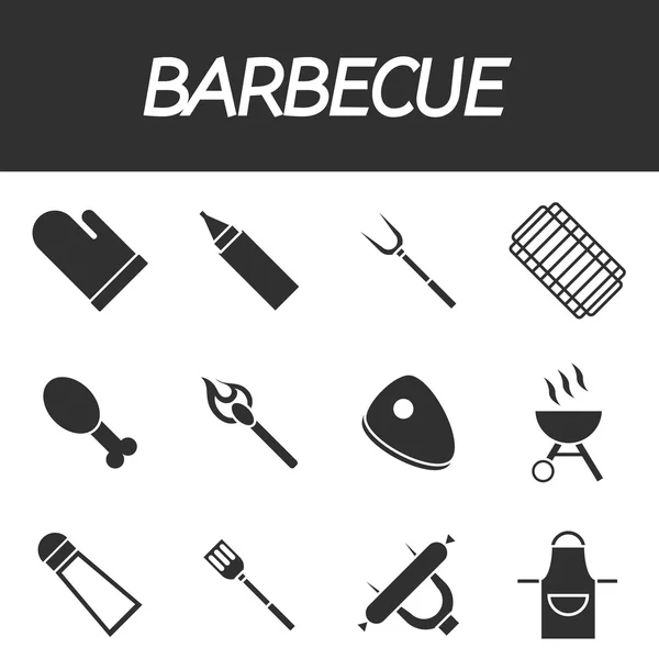 Juego de iconos de barbacoa — Archivo Imágenes Vectoriales