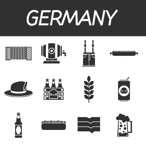 Zestaw ikon Niemcy — Wektor stockowy