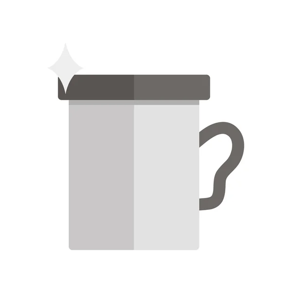 Tasse de voyage plate icône — Image vectorielle