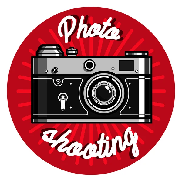 Farbe Vintage Fotograf Emblem — Stockvektor