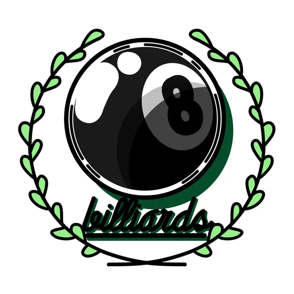 Color vintage billiard emblems — Stock Vector