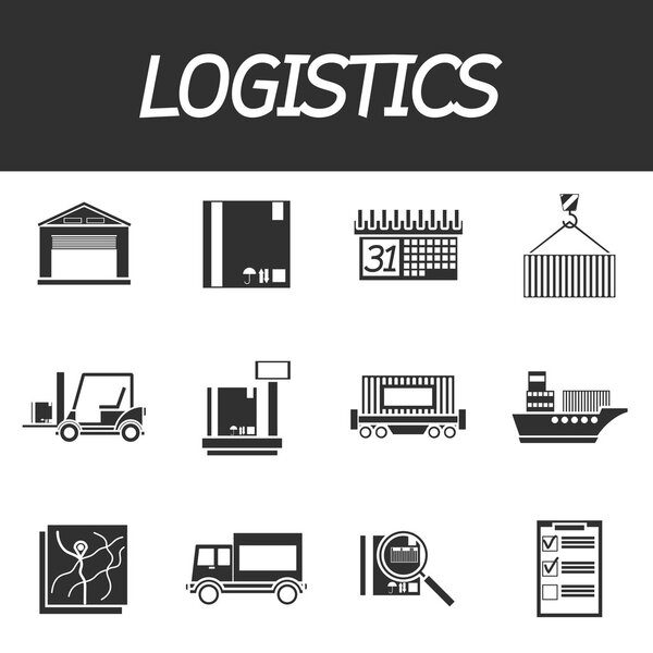 Logistic icon set