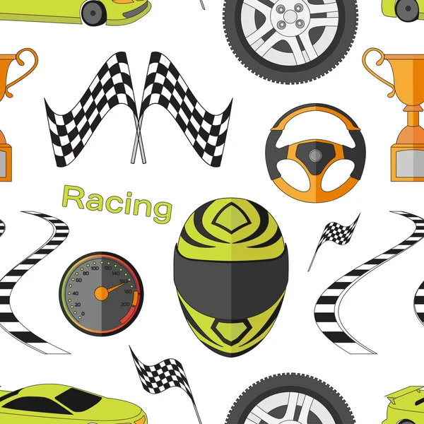 Car Racing pattern — Stock Vector