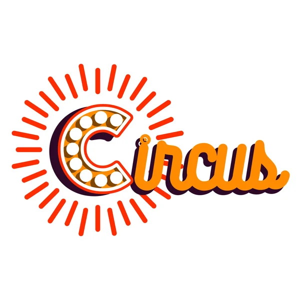 Farbe Vintage Circus Emblem — Stockvektor