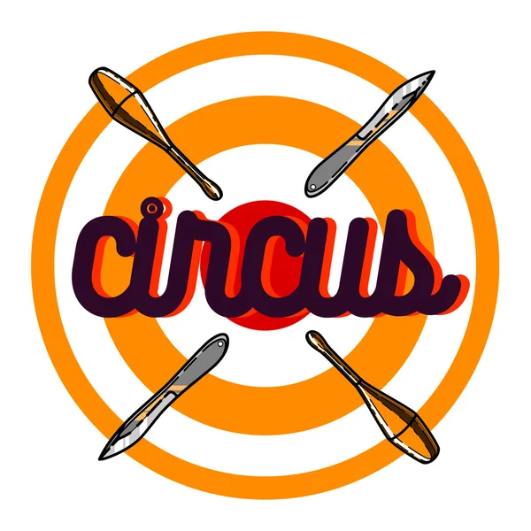 Color emblema de circo vintage — Vector de stock