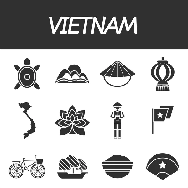 Vietnamesisches Symbol gesetzt — Stockvektor