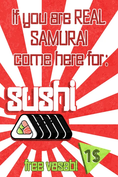 Sushi-Banner — Stockvektor