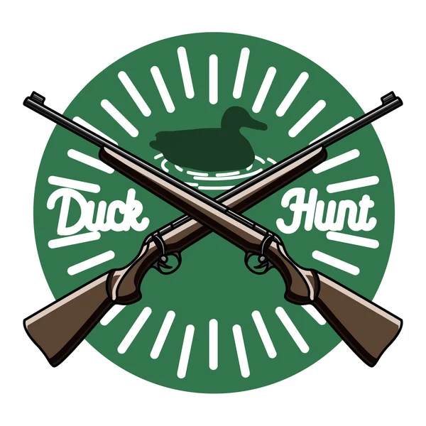 Cor emblema de caça vintage — Vetor de Stock