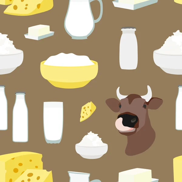 牛奶设置模式 — 图库矢量图片