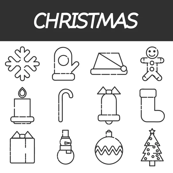 Conjunto de ícones de Natal —  Vetores de Stock