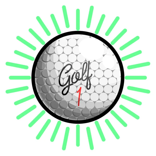 Kleur vintage golf emblemen — Stockvector