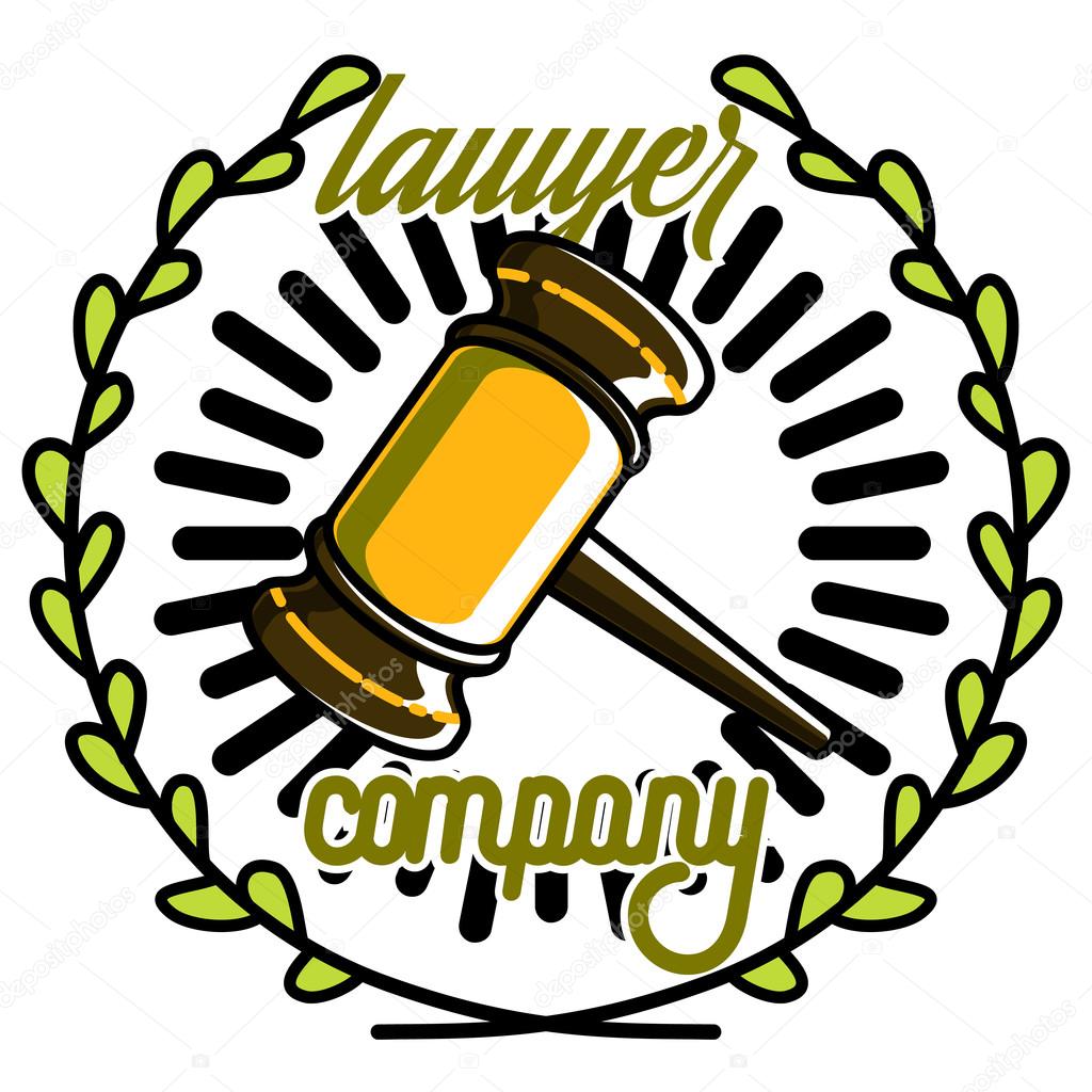 Color vintage lawyer emblem