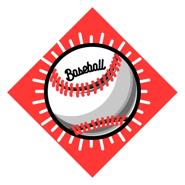 Couleur emblème de baseball vintage — Image vectorielle