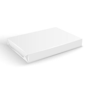 Beyaz arka plan üzerinde yeni bir tasarım için beyaz şal paketi