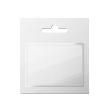 Plastic Transparent Blister With Hang Slot, Product Package. Ill clipart