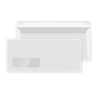 (Açık ve kapalı iki boş zarflar)