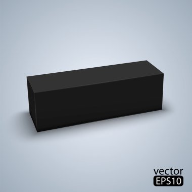 Paket kara kutu tasarımı. vektör