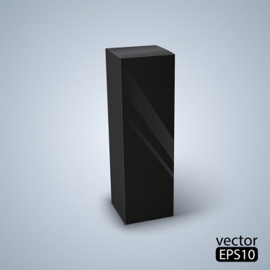 Paket kara kutu tasarımı. vektör