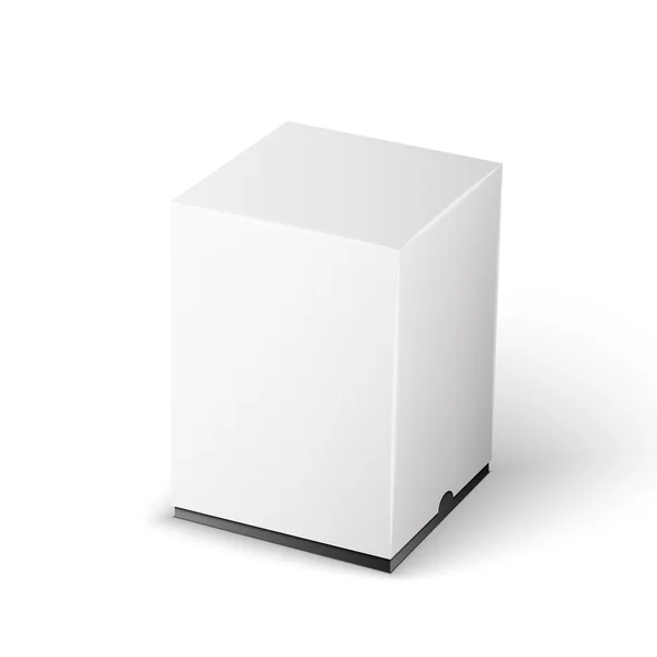 Caja de paquete de producto blanco Ilustración aislado en blanco Backgro — Vector de stock