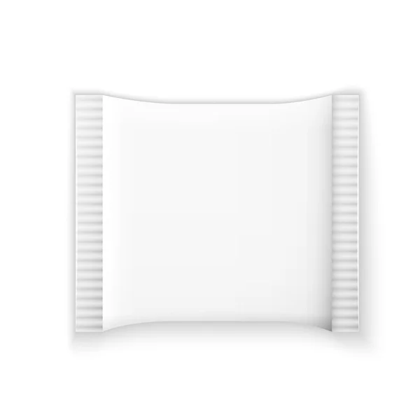 Κενό λευκό πλαστικό φακελάκι — Διανυσματικό Αρχείο