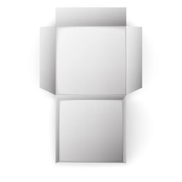 Białe produktu pakiet Box ilustracja na białym tle na biały Backgro — Wektor stockowy