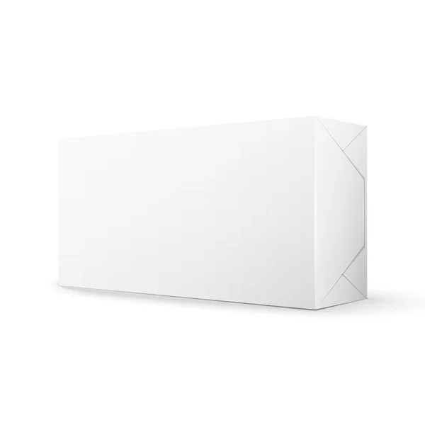 Paquete de envoltura blanca para un nuevo diseño sobre fondo blanco — Archivo Imágenes Vectoriales