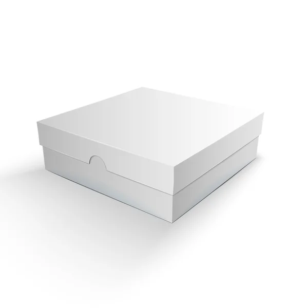 Caja de paquete de producto blanco Ilustración aislado en blanco Backgro — Archivo Imágenes Vectoriales