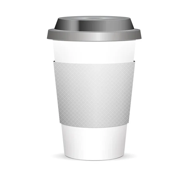 Disposable coffee cup isolated. Vector illustration — Stock Vector