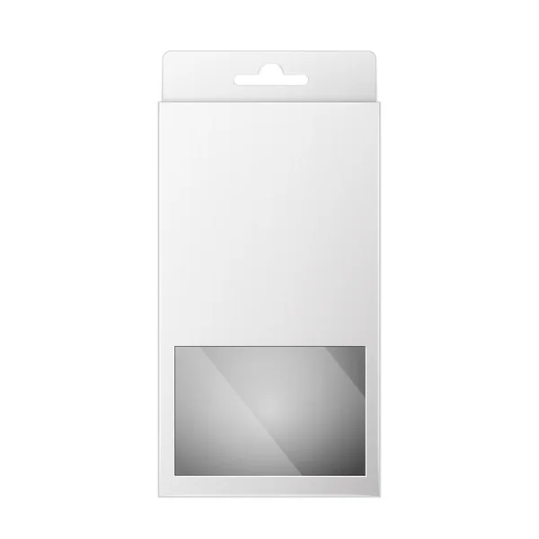 White Product Package Box Illustration Isolated On White Backgro — Stock Vector