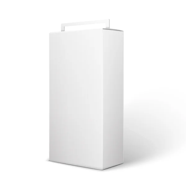 Caja de paquete de producto blanco Ilustración aislado en blanco Backgro — Vector de stock