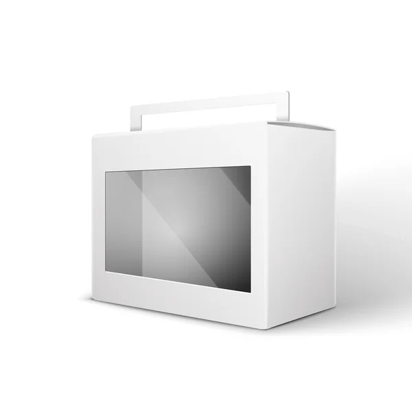 Caja de paquete de producto blanco Ilustración aislado en blanco Backgro — Vector de stock