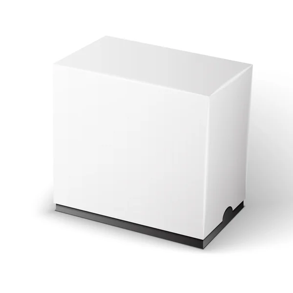 Caja de paquete de producto blanco Ilustración aislado en blanco Backgro — Vector de stock