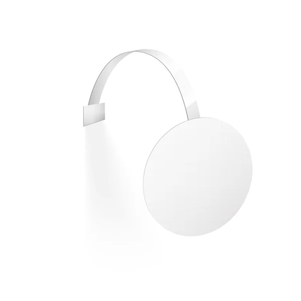 Vector Wobbler em branco com tira transparente isolado em um branco — Vetor de Stock