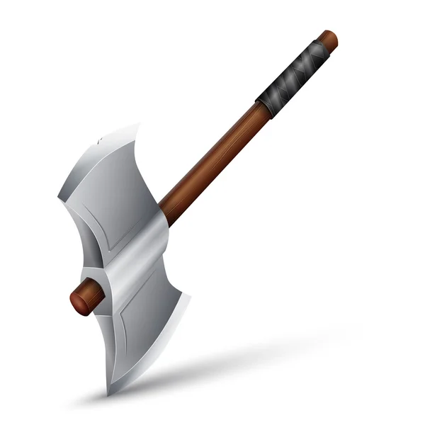 Stainless steel axe — Stock Vector