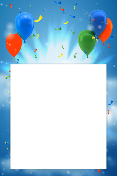 Colorful birthday background with place for text