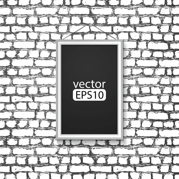 Imagen en blanco en un primer plano de pared de hormigón — Vector de stock