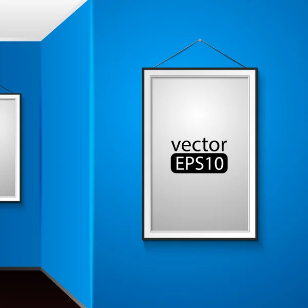 Imagen en blanco en un primer plano de pared de hormigón — Vector de stock