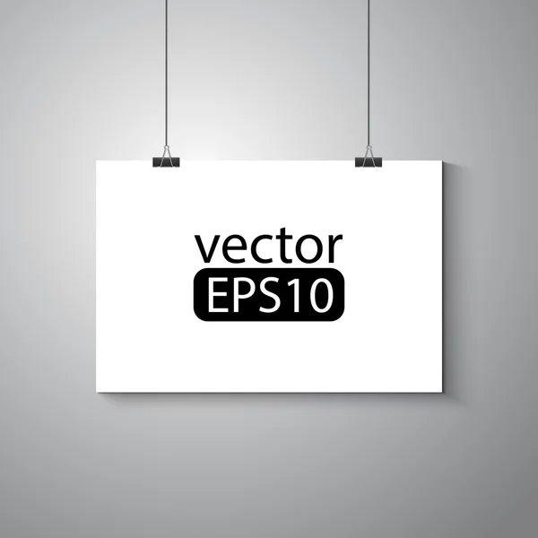 Imagen en blanco en un primer plano de pared de hormigón — Vector de stock