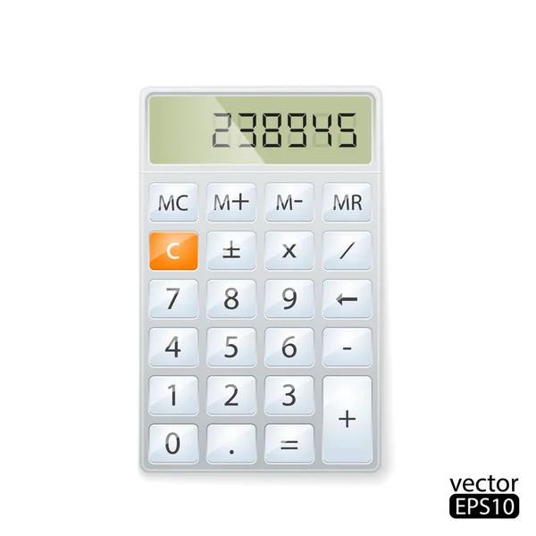 Vector illustration of realistic electronic calculator — Stock Vector