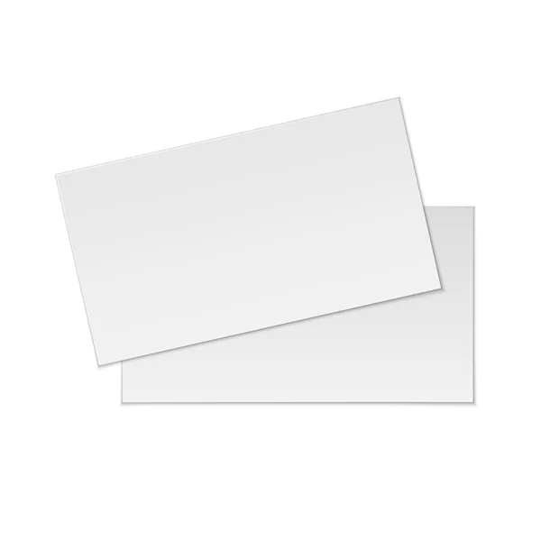 Blank business cards on white background — Stock Vector