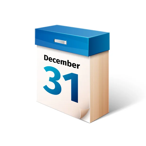 Ícone calendário azul 3d isolado no branco —  Vetores de Stock