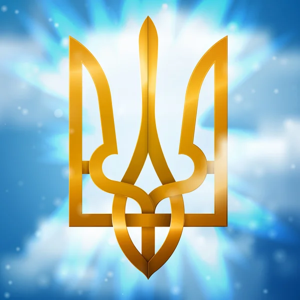 Escudo de armas de Ucrania — Vector de stock